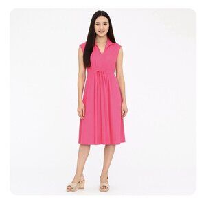 JUDE CONNALLY tess Dress cinched waist hot pink size Medium jude cloth